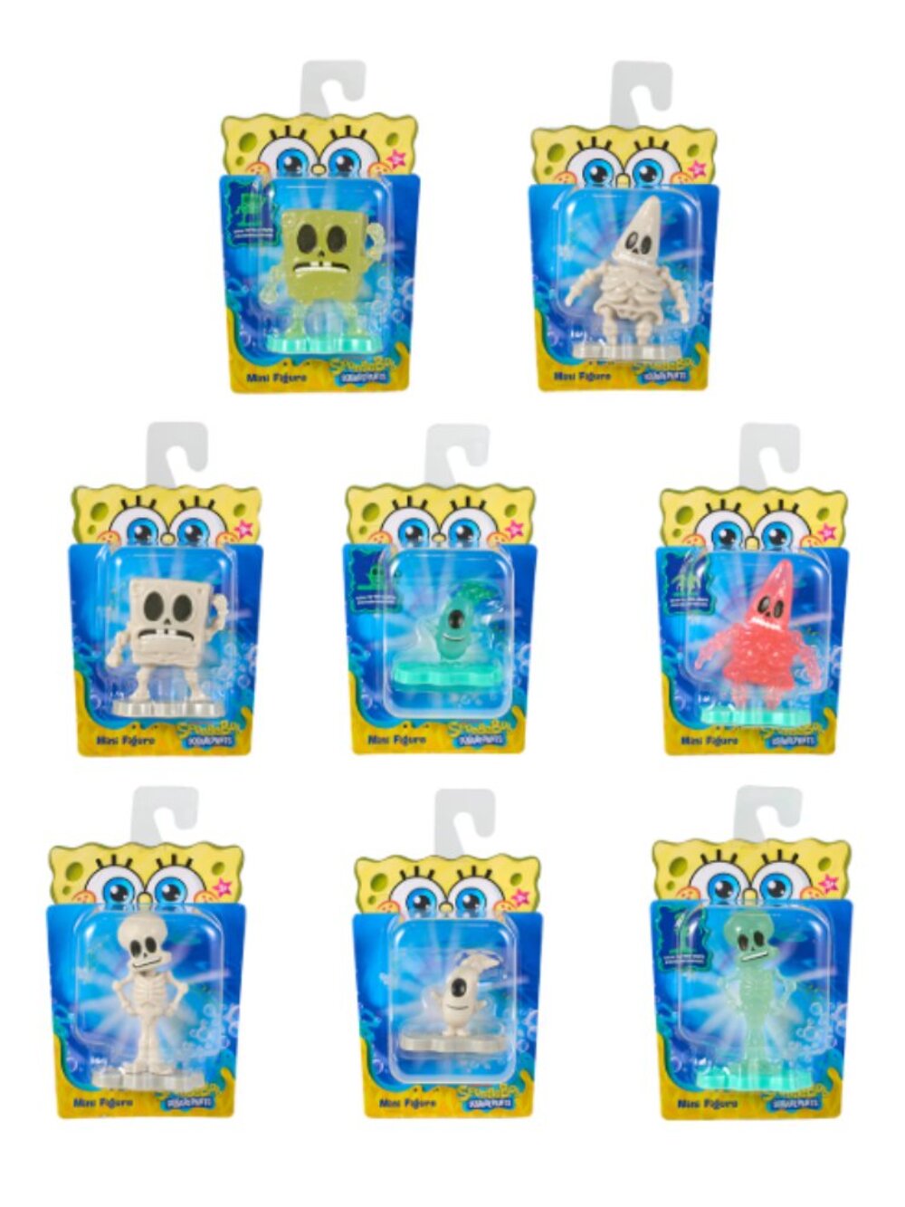 SpongeBob SquarePants Mini Glow In The Dark Figure And Skeleton Figure